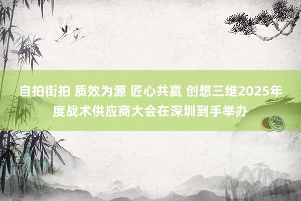 自拍街拍 质效为源 匠心共赢 创想三维2025年度战术供应商大会在深圳到手举办