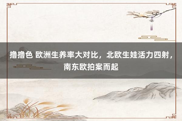 撸撸色 欧洲生养率大对比，北欧生娃活力四射，南东欧拍案而起