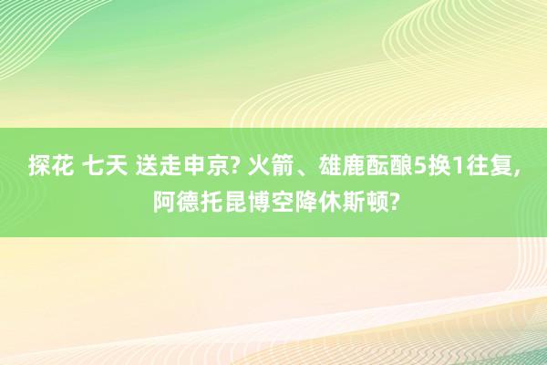 探花 七天 送走申京? 火箭、雄鹿酝酿5换1往复, 阿德托昆博空降休斯顿?