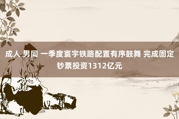 成人 男同 一季度寰宇铁路配置有序鼓舞 完成固定钞票投资1312亿元