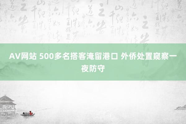 AV网站 500多名搭客淹留港口 外侨处置窥察一夜防守