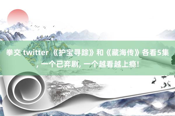 拳交 twitter 《护宝寻踪》和《藏海传》各看5集, 一个已弃剧, 一个越看越上瘾!
