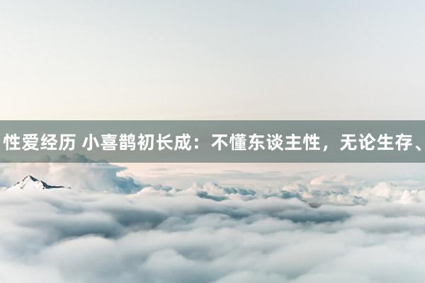 性爱经历 小喜鹊初长成：不懂东谈主性，无论生存、
